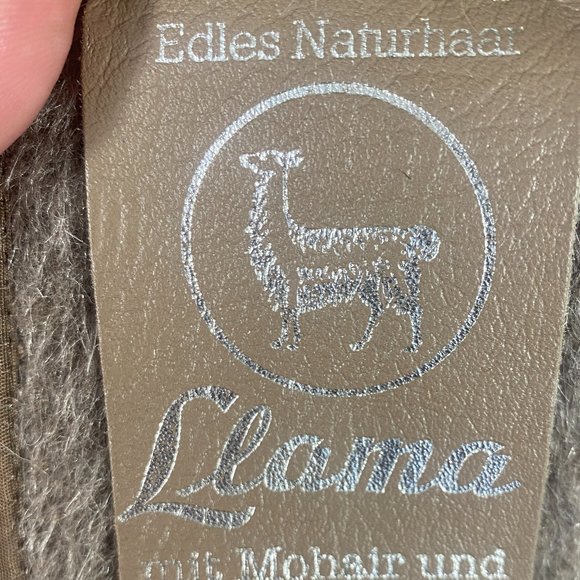 VINTAGE GOLDEN GATE LLAMA AND VIRGIN WOOL LONG COAT (SZ SM) - Picture 15 of 16